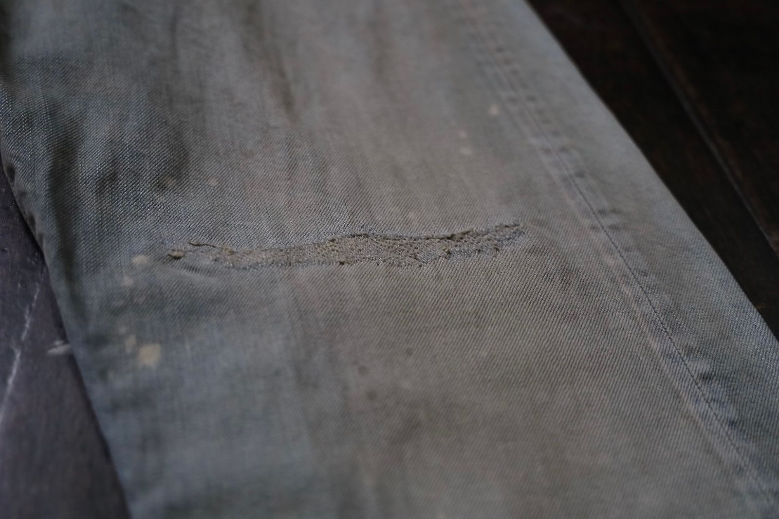 Washed Denim Wide Pants(24AAP-04-18H) BLEACH