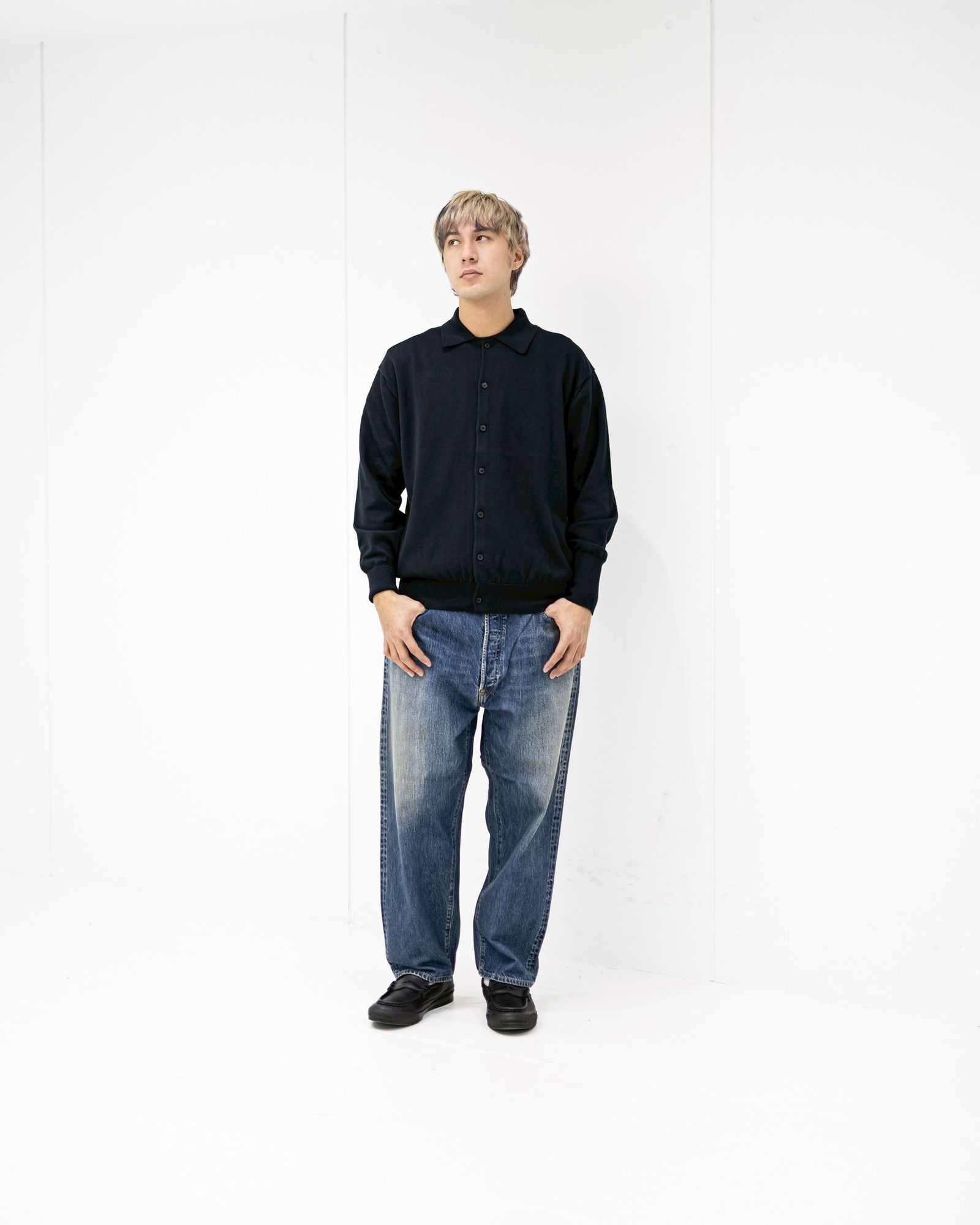 A.PRESSE Cotton Knit Polo Collar Cardigan 2月7日(土)新作発売！