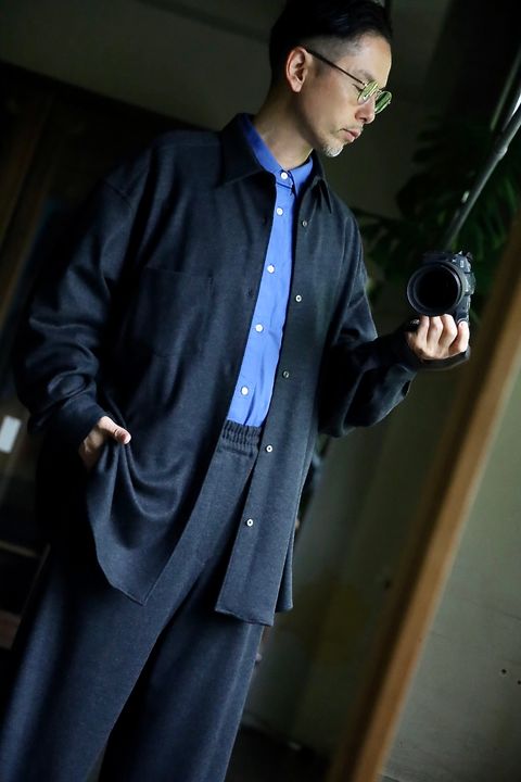 Graphpaper Wool Smooth Flannel セットアップスタイル