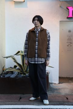 Graphpaper Wool Boa Zip-Up Vest Style.2020.10.2.