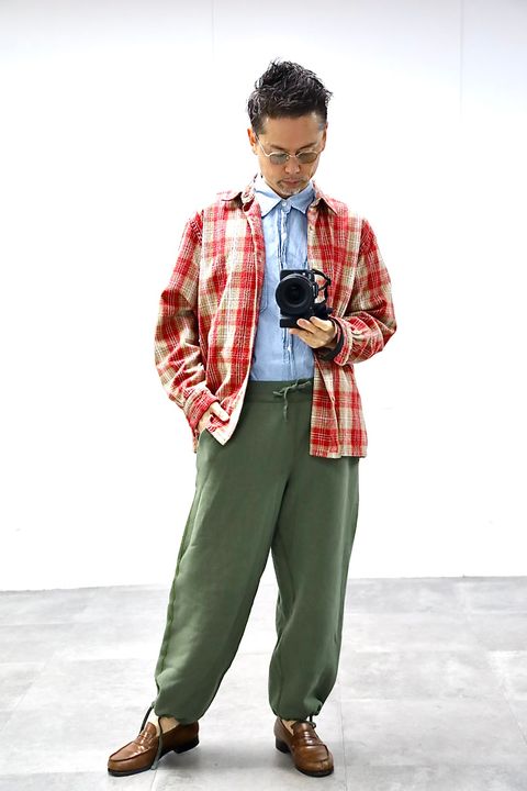 A.PRESSE 2026 STYLE1 Vintage Sweat Pants"OLIVE"スタイル