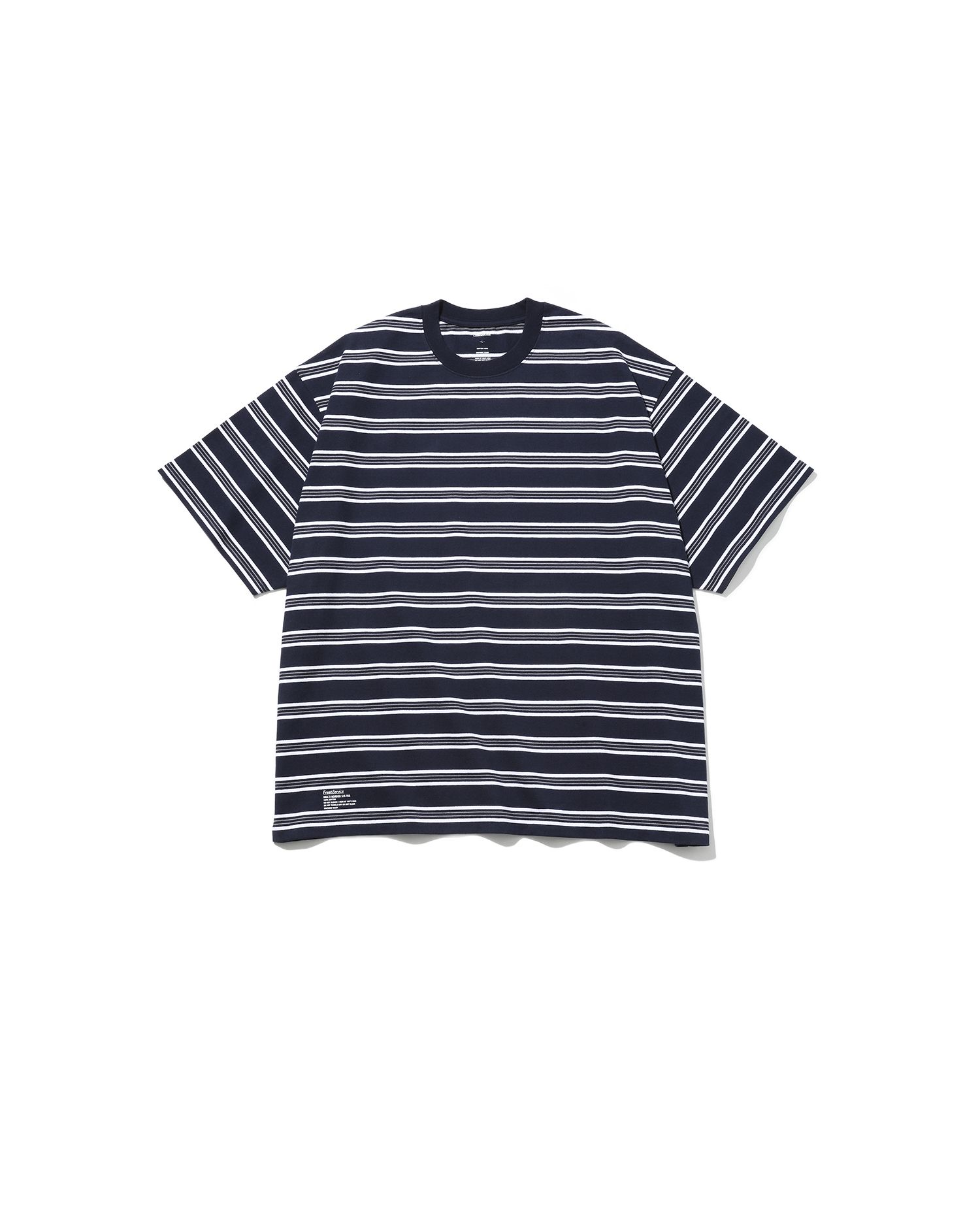 【Fresh Service】Micro Border S/S Tee NAVY FreshService | MICRO BORDER S/S TEE | WHITE × NAVY - stripe