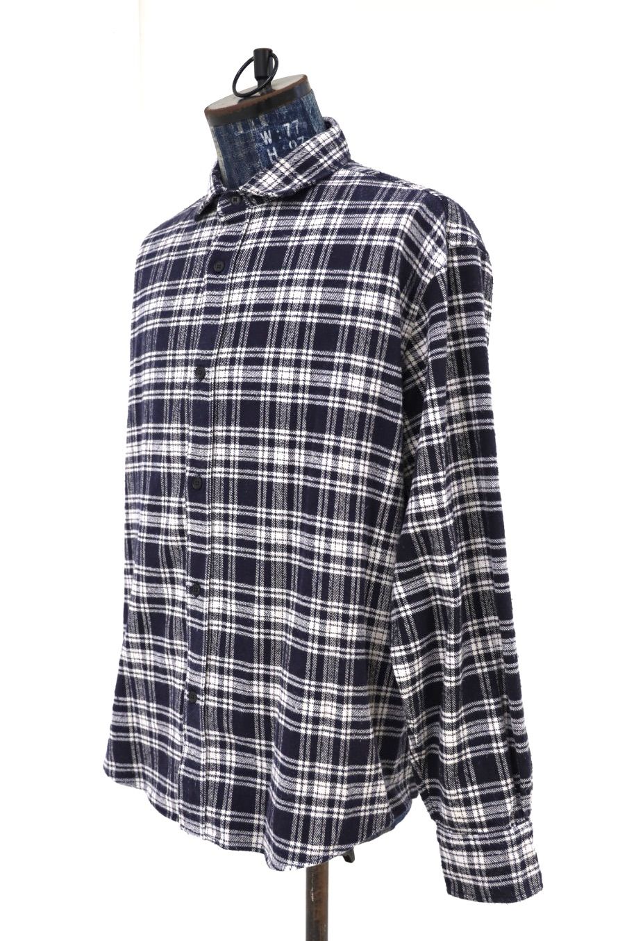 アプレッセ 2026 STYLE2 Vintage Cotton Silk Nep Twill Check Shirts(26AAP-02-08)NAVY☆8月22日(土)発売！