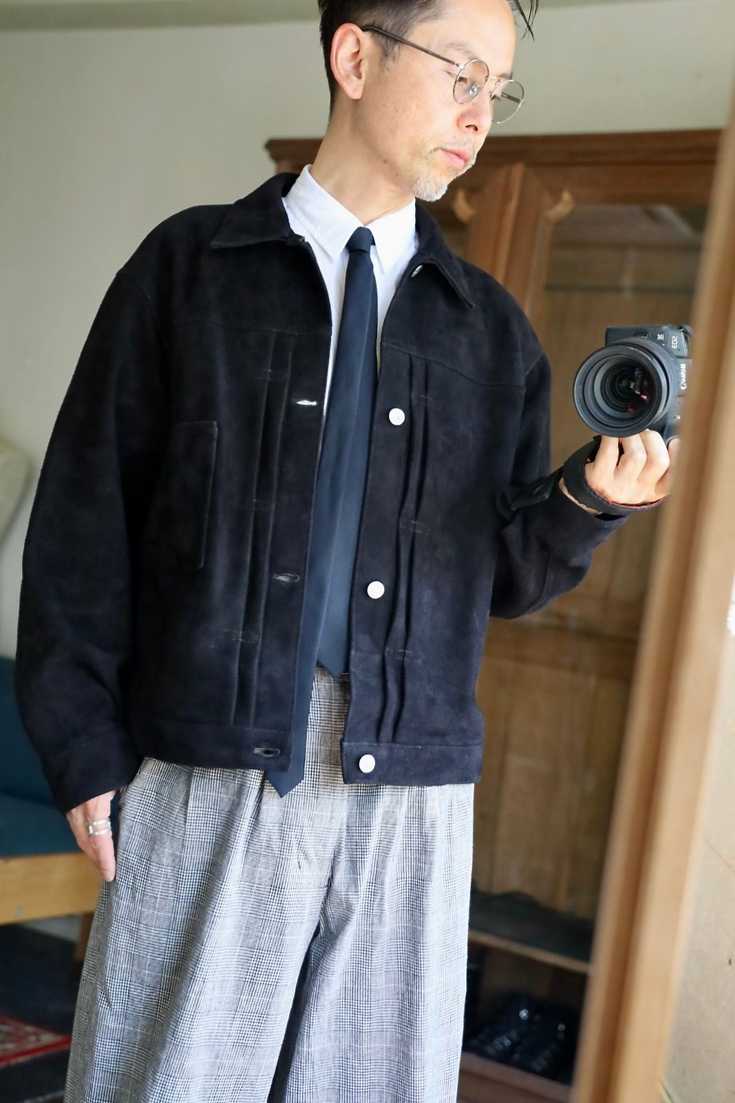 A.PRESSE 2025 STYLE2 Suede Leather 1st Type Jacketスタイル2025.6..28.