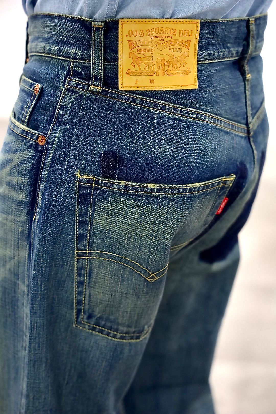 ジュンヤワタナベマン 25AW リーバイスWネーム 綿セルビッチデニム製品加工デニムパンツ(WP-P216-051)☆11月1日(土)発売！