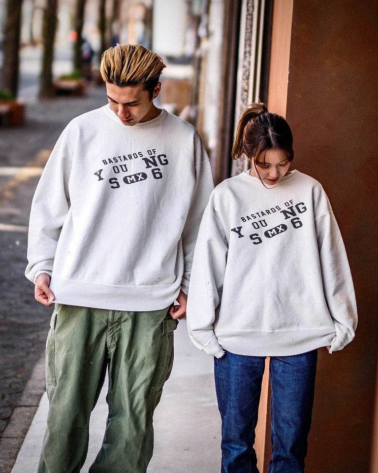男性モデル186cm/size:XL/女性モデル:154cm/size:M