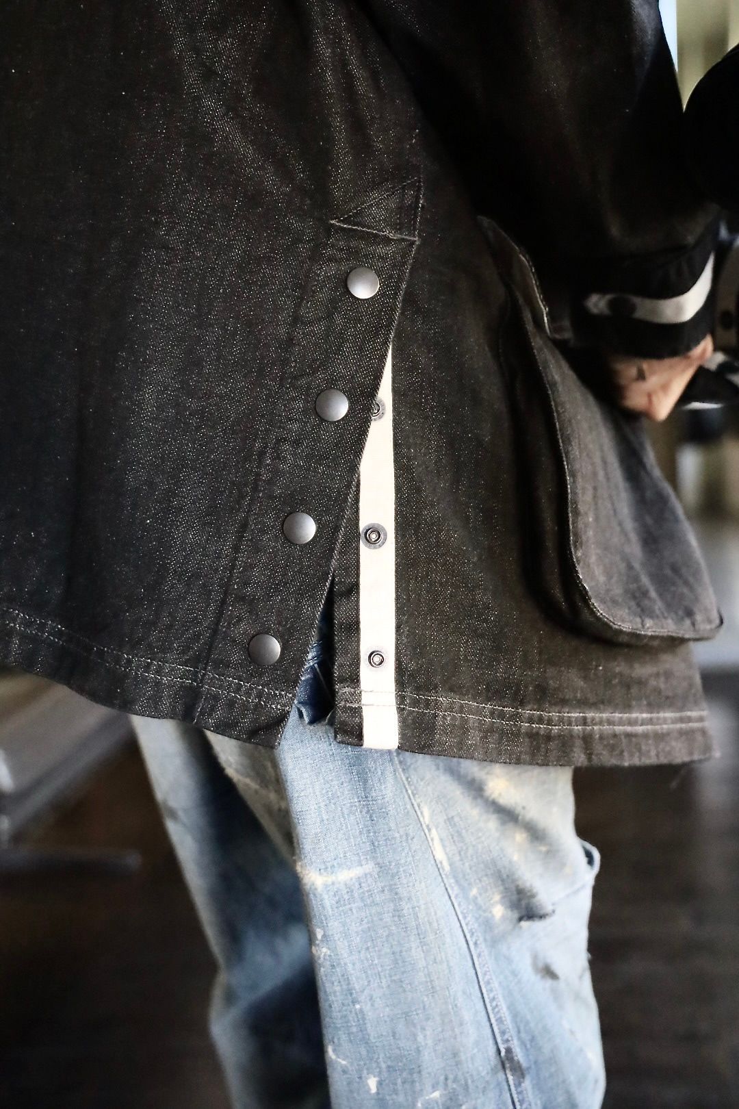 YOKE 25FW Denim Coverall Half Coatスタイル