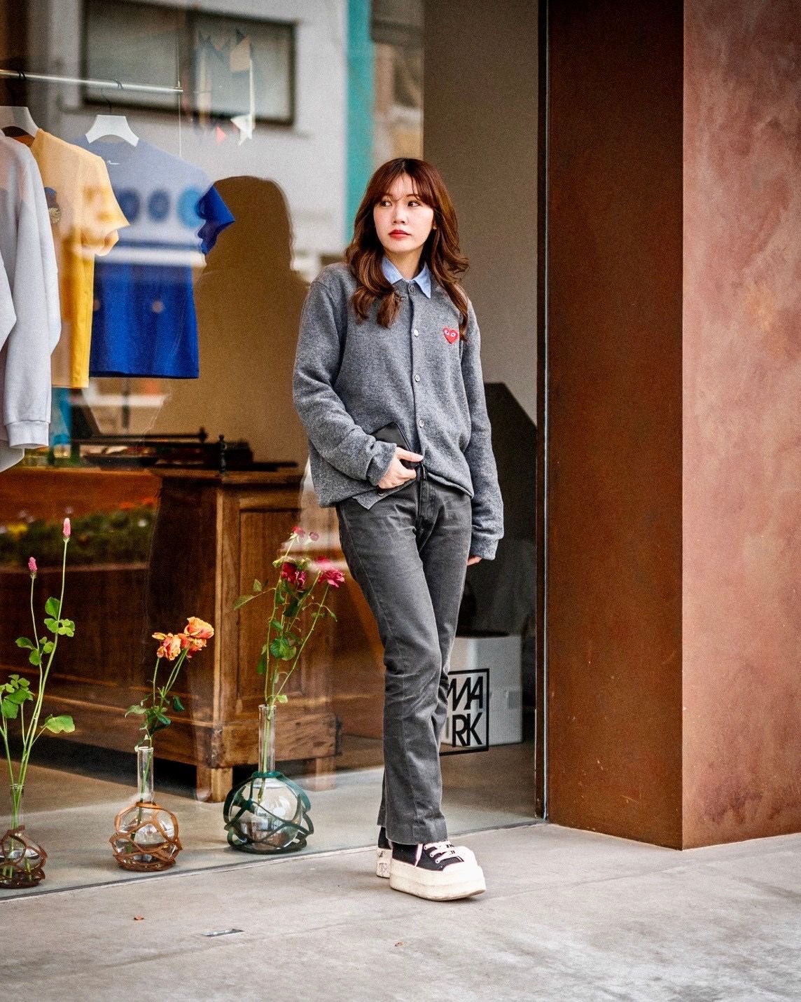 PLAY COMME des GARCONS 新作ROUND NECK CARDIGAN style.2025.2.4
