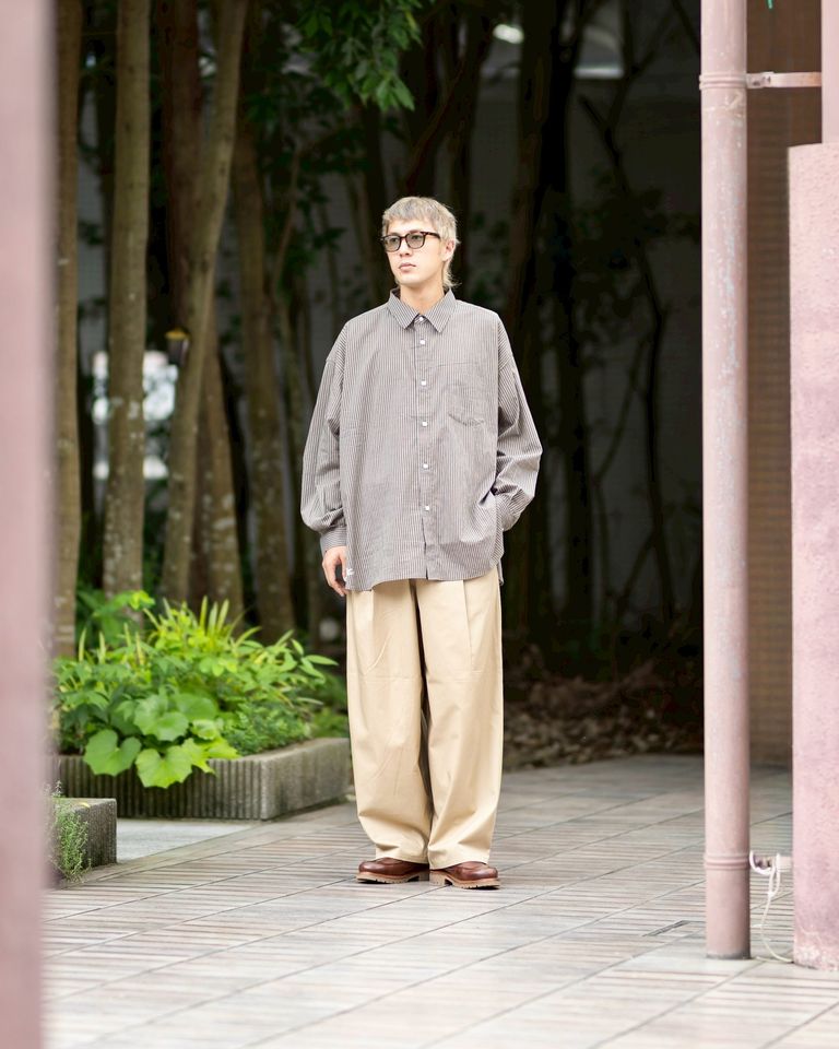 FreshService HRAFTeX® L/S STRIPE SHIRT (BROWN STRIPE) 5月30日(土)新作発売！