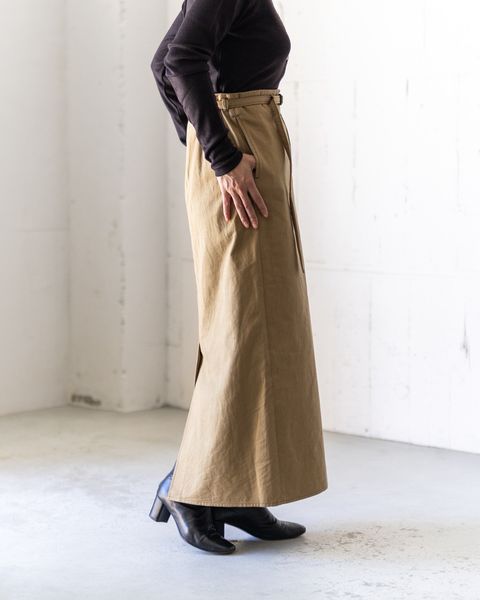 blurhms 25FW Cotton Serge Belted Skirt style.2025.08.01