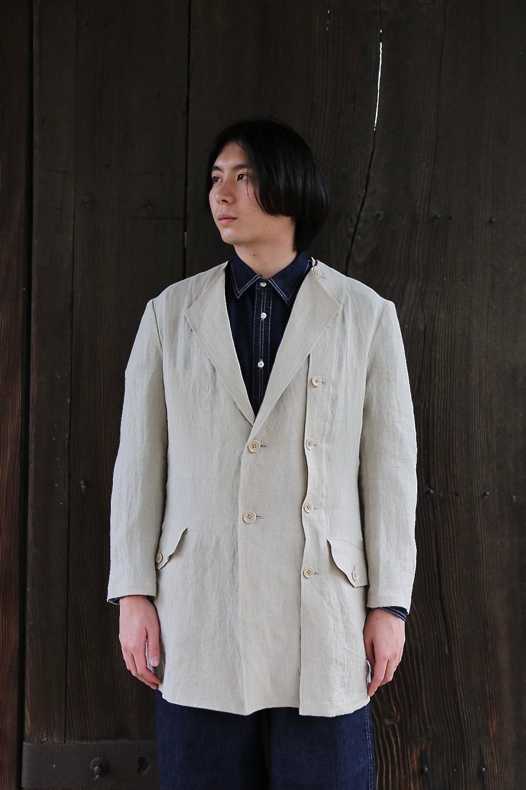 返品交換不可 yohji yamamoto pour homme 21SS リネンジャケット shislabo.sakura.ne.jp