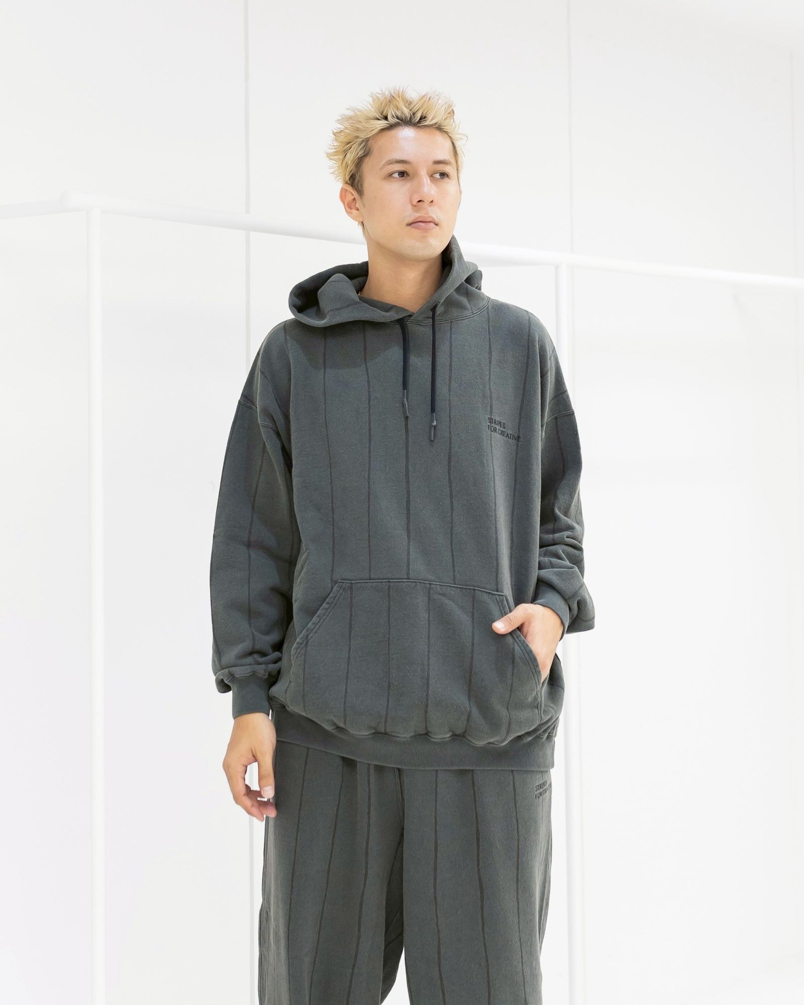 S.F.C 25FW エスエフシー STRIPE HOODY(DISCHARGED)(SFCFW25CS04)Black☆9月20日(土)発売！