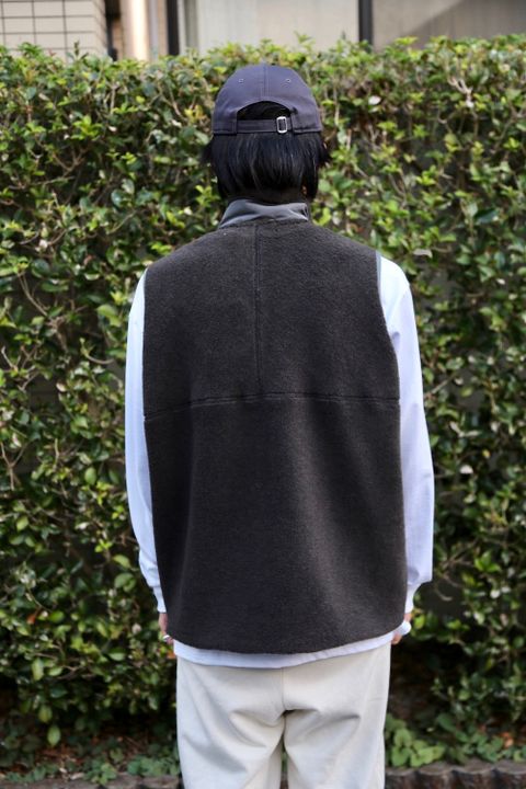 Graphpaper Wool Boa Zip-Up Vest Style.2020.10.2.