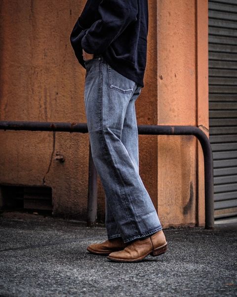 グラフペーパー Selvage Denim Five Pocket Wide Straight Pants(LIGHT FADE BLACK) 1月18日(土)新作発売！