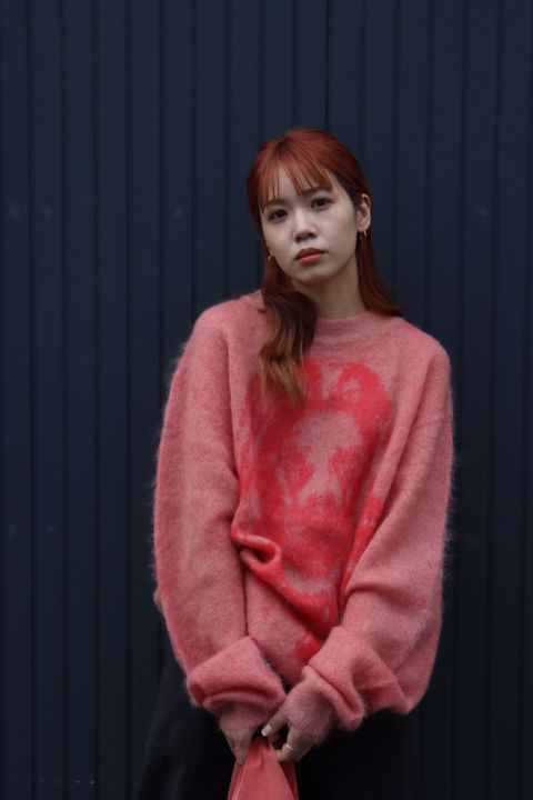 セントマイケル22AW Saint Mxxxxxx X BORN x RAISED KNIT PINKスタイル