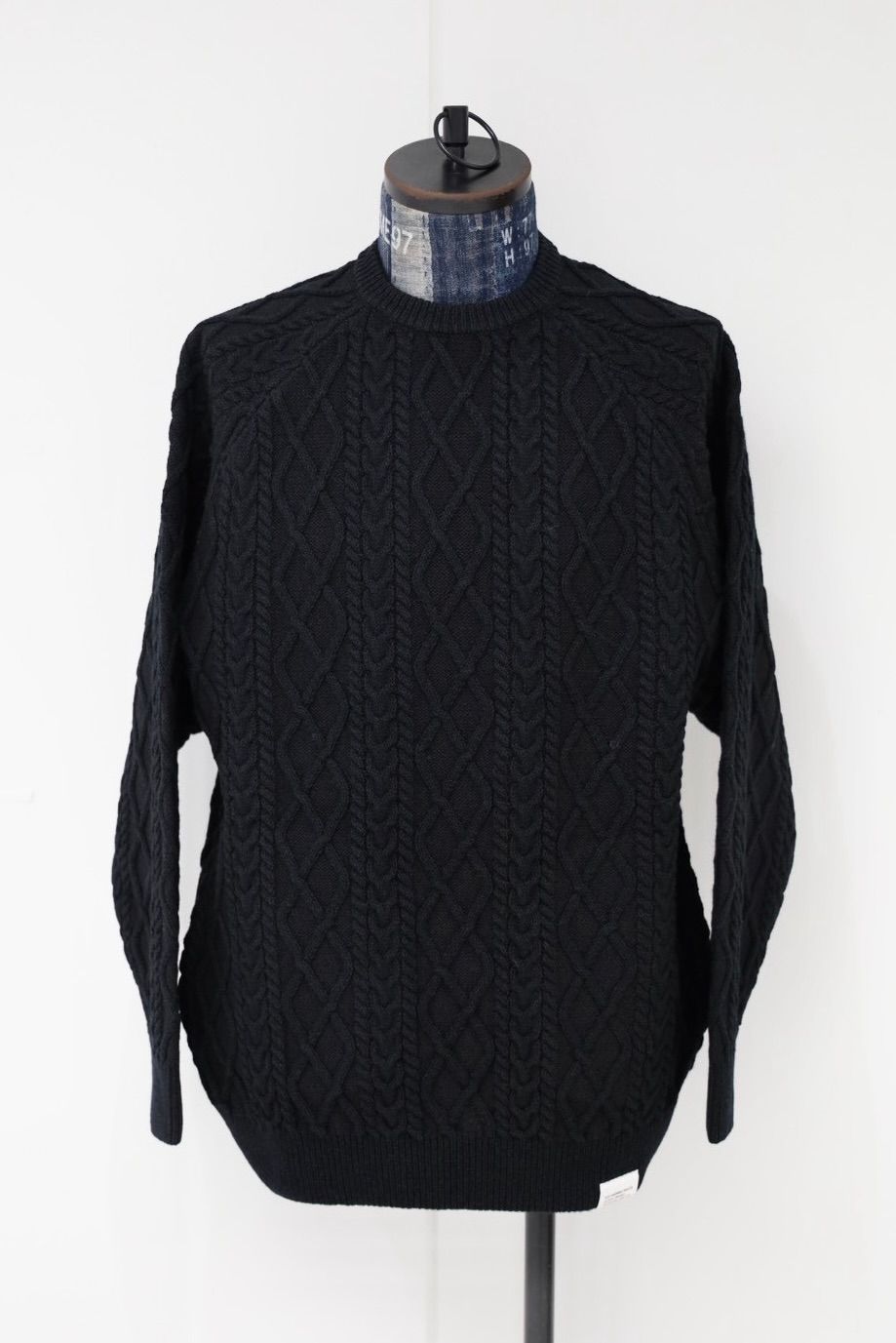 フレッシュサービス SHETLAND WOOL x SOLOTEX® TECH FISHERMAN SWEATER (FSC253-80165)BLACK★10月18日(土)発売！
