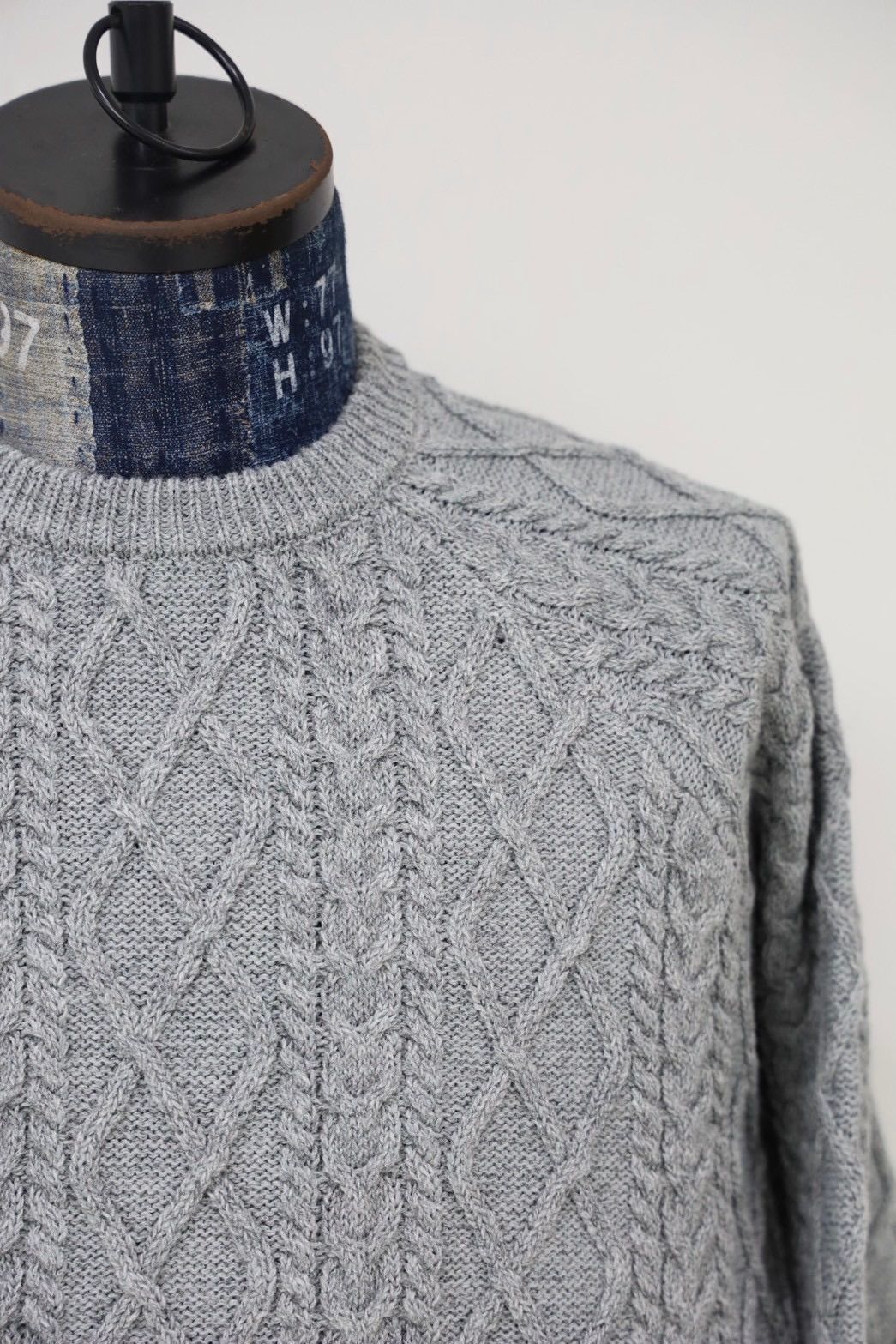 フレッシュサービス SHETLAND WOOL x SOLOTEX® TECH FISHERMAN SWEATER (FSC253-80165)H.GRAY★10月18日(土)発売！
