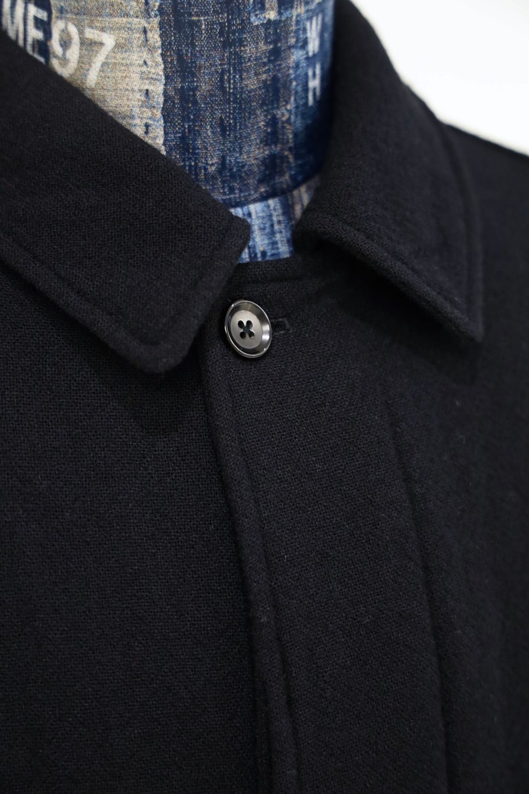 blurhms ブラームス Classic Wool Balmacaan Coat(BHS25F009)BlackNavy☆新作発売！