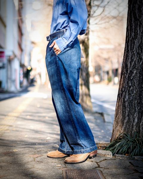 グラフペーパー Selvage Denim Belted Pants(DARK INDIGO) 1月18日(土)新作発売！