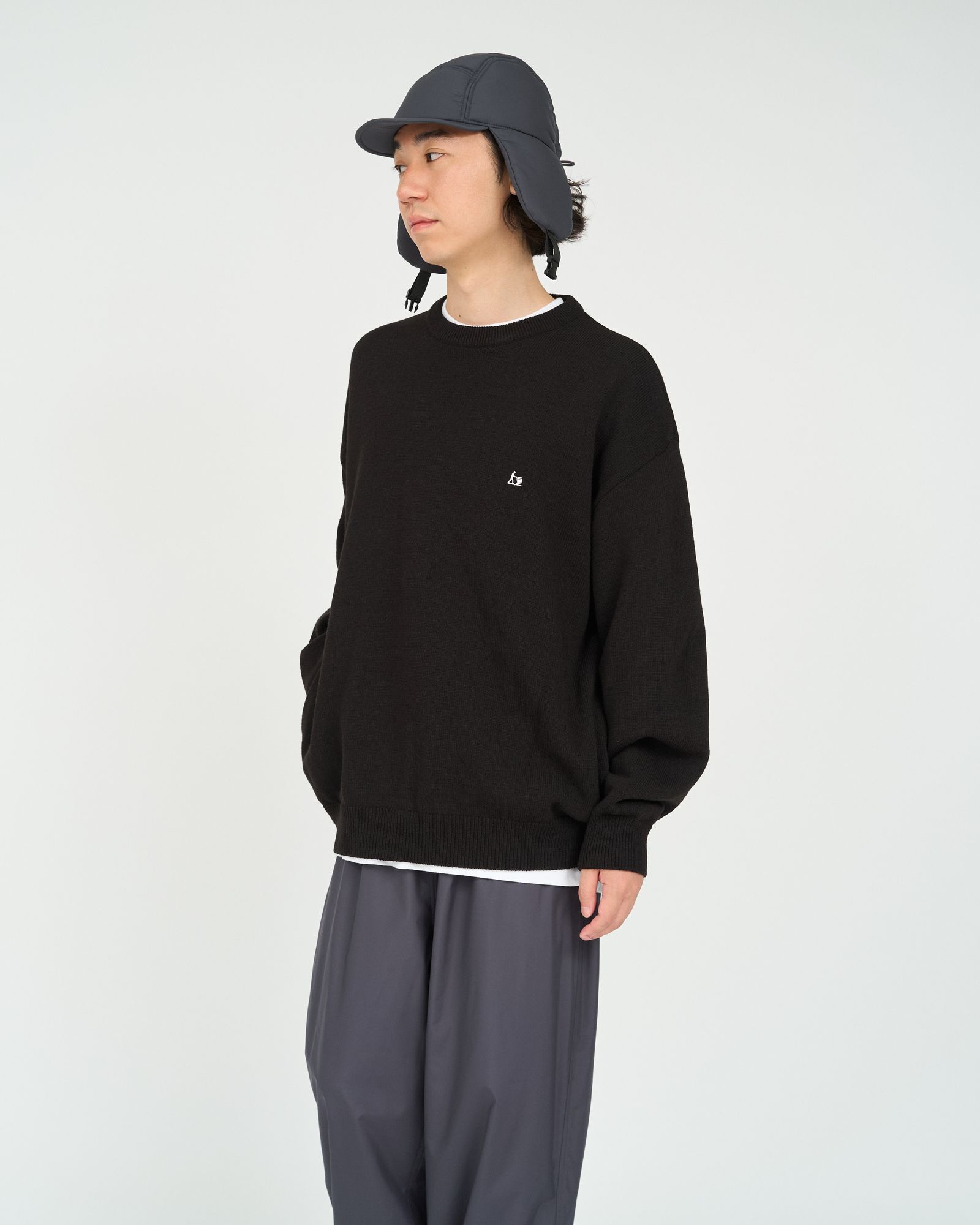 フレッシュサービス 26AW THERMAL JERSEY CREW NECK KNIT(FSC263-80007)BLACK☆10月17日(土)新作発売！