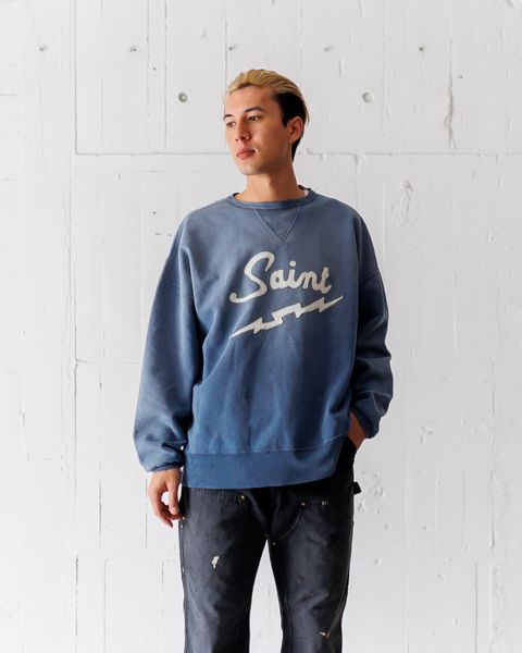 セントマイケル25SS SAINT CRW-N SWEAT(SM-HR8-0000-046)NAVY