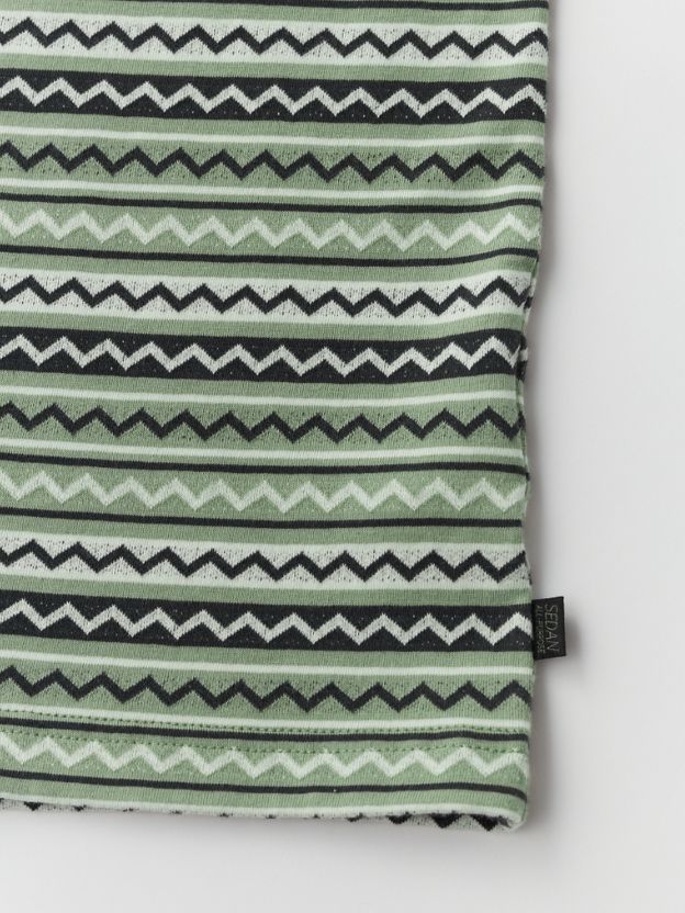セダンオールパーパス SS24  Jaquard Striped S/S Tee(SD24S-CT07)Matcha☆4月6日(土)発売！