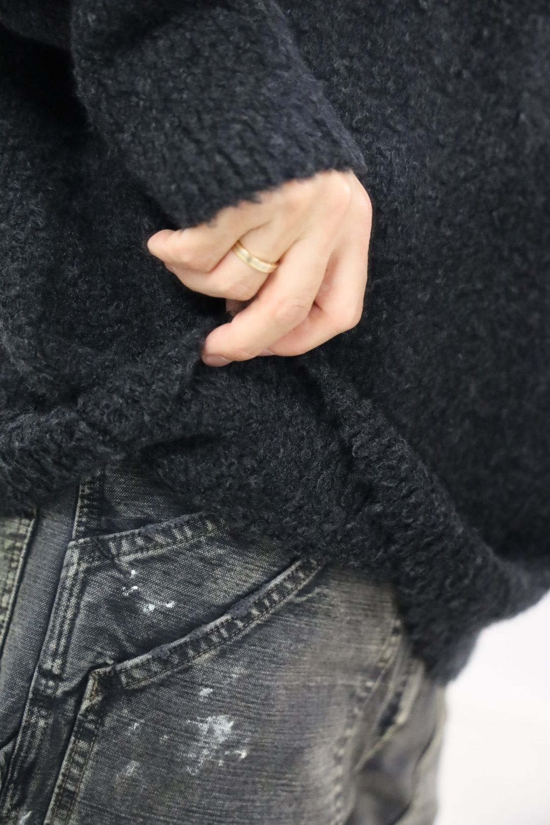 アプレッセ 2025 STYLE2 Cashmere Mole Yarn Cardigan(25AAP-03-19)CHARCOAL☆10月25日(土)発売!