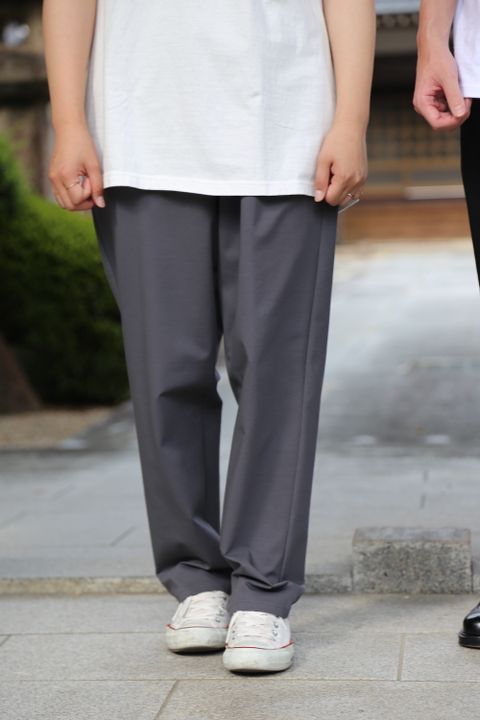 Graphpaper Compact Ponte Chef Pants(GM213-40042B) style. 2021.08.01.