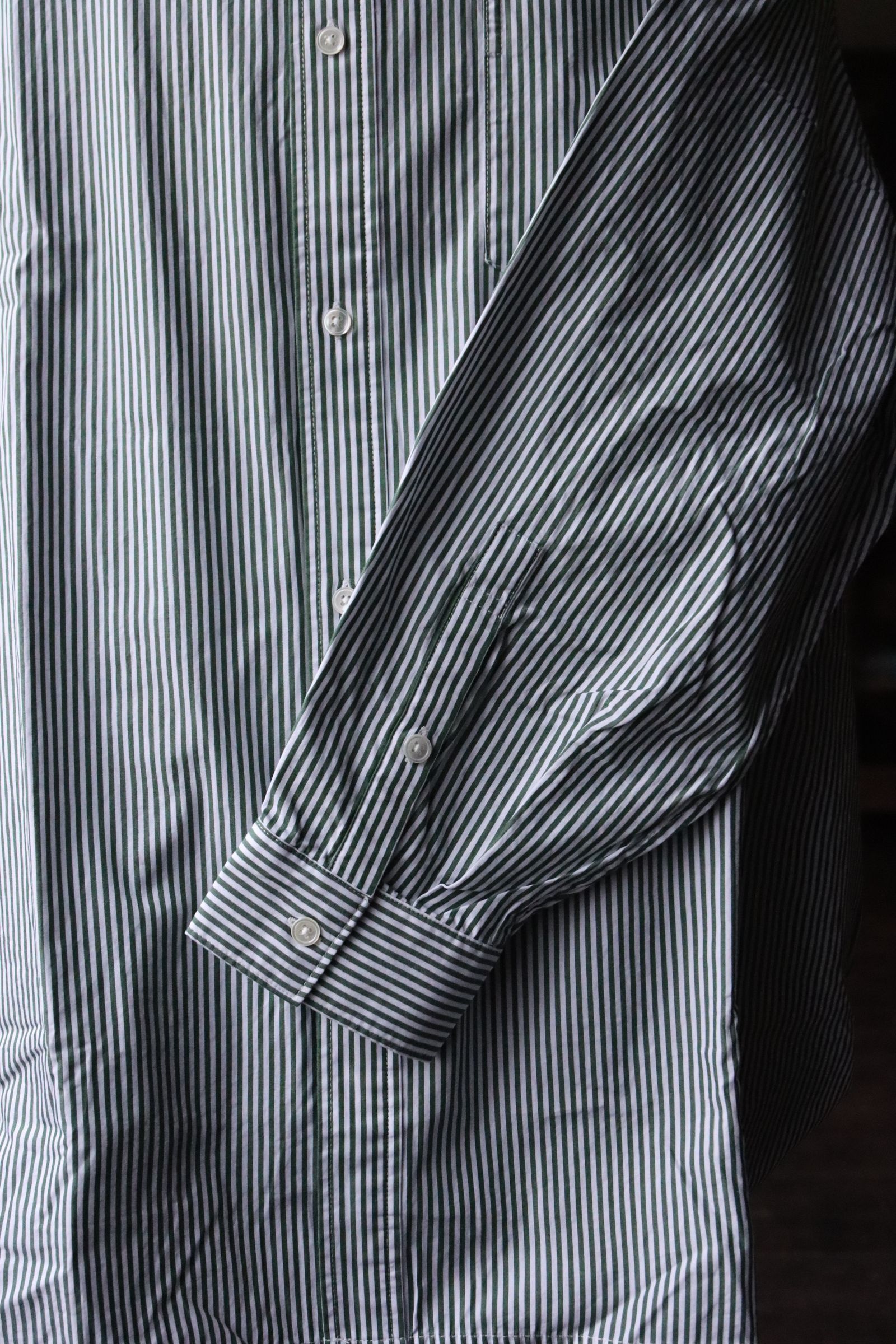 フレッシュサービス CORPORATE UNIFORM L/S SHIRT(FSC253-50105B)GREEN STRIPE☆8月9日(土)発売！