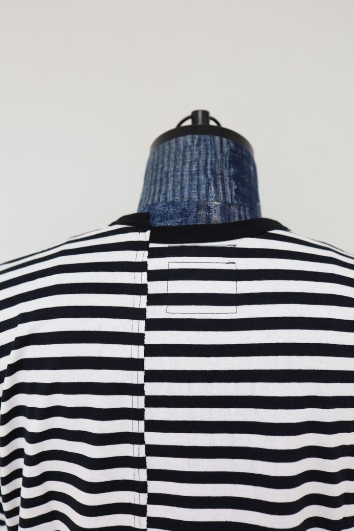 Yohji Yamamoto 天竺ボーダー Tシャツ (HK-T55-074)BLACK☆新作発売！