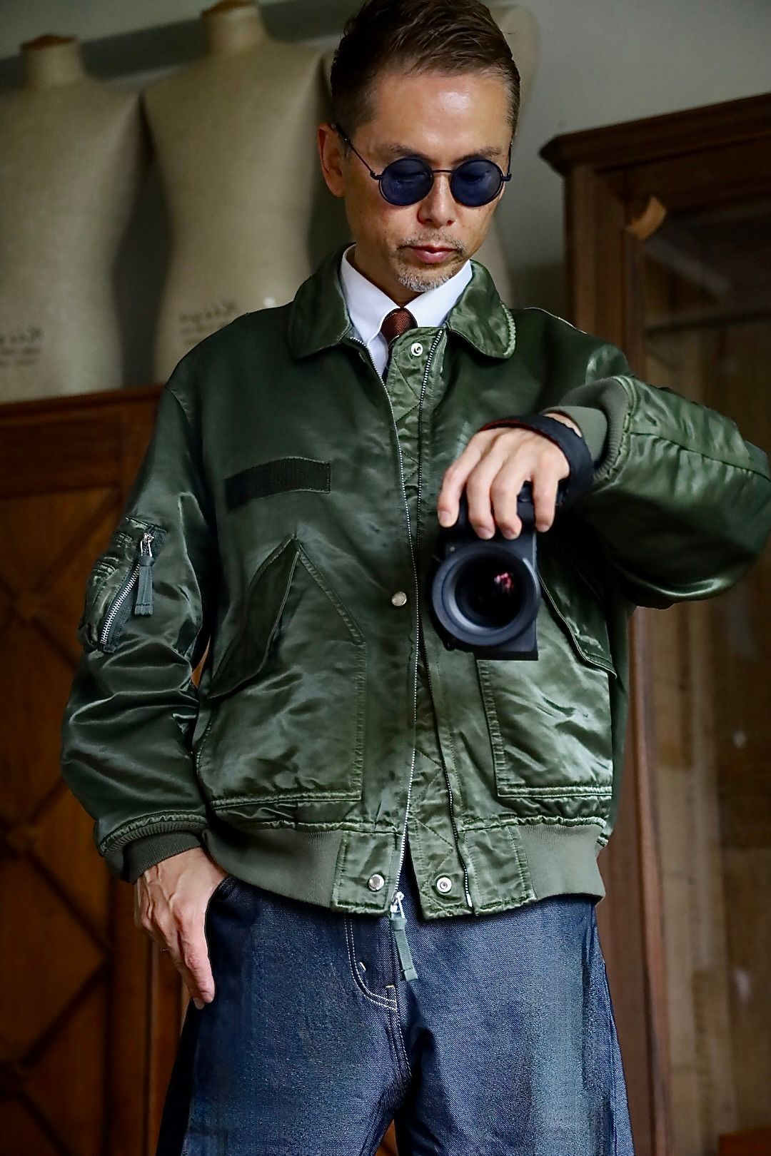 コムデギャルソンオム26FW ナイロンツイル製品染ミリタリーブルゾン(HR-J016-051)KHAKI☆9月4日(金)発売！