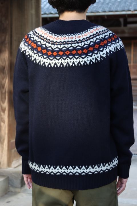 JUNYA WATANABE COMME des GARCONS MAN ウールジャガードニット"NAVY"style