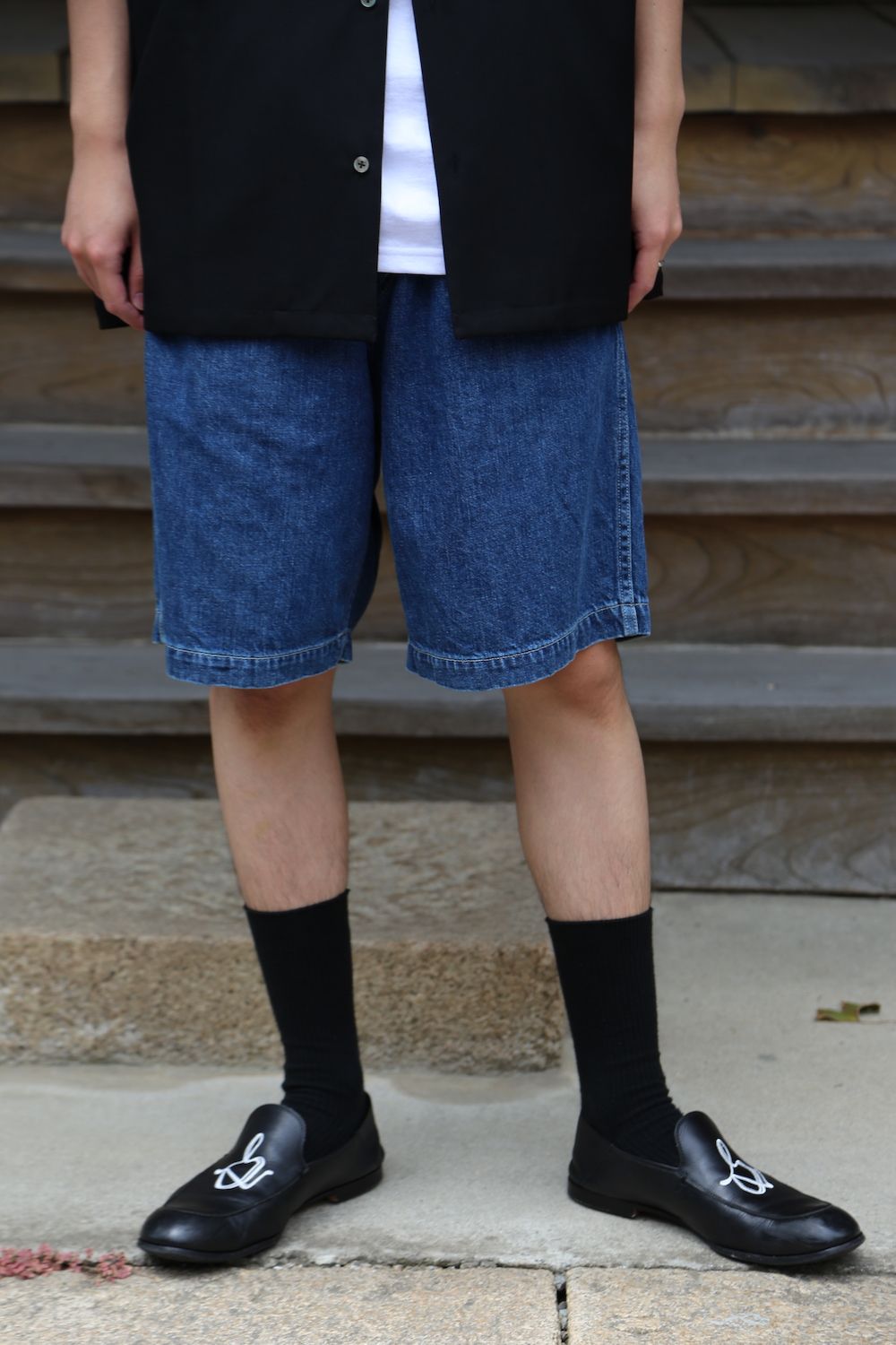 Graphpaper Selvage Wool S/S Oversized Box Shirt(GM212-50260) style. 2021.06.20.