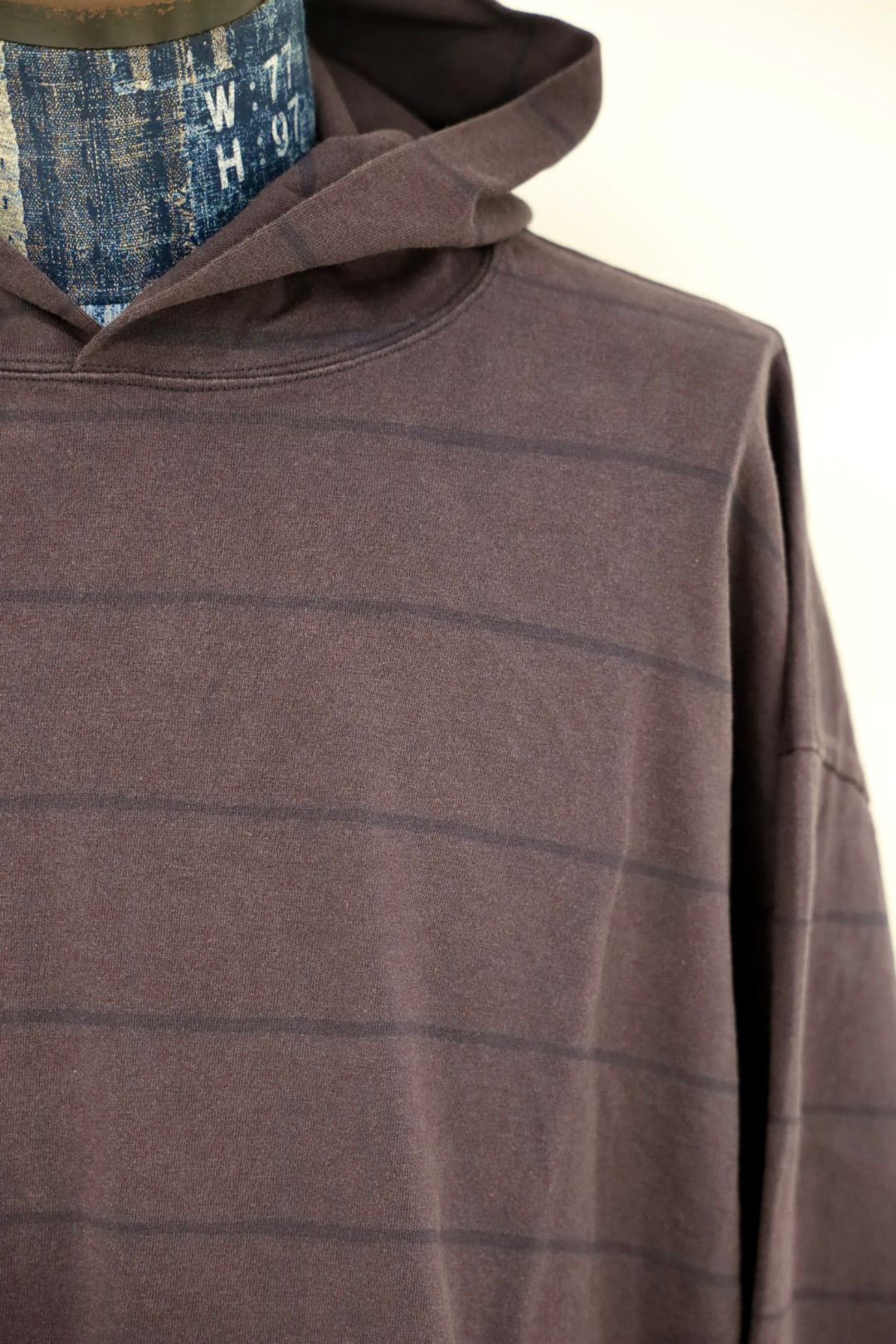 S.F.C 25FW エスエフシー SIDE STRIPE HOODY LS TEE (DISCHARGED) (SFCFW25CS07)Navy