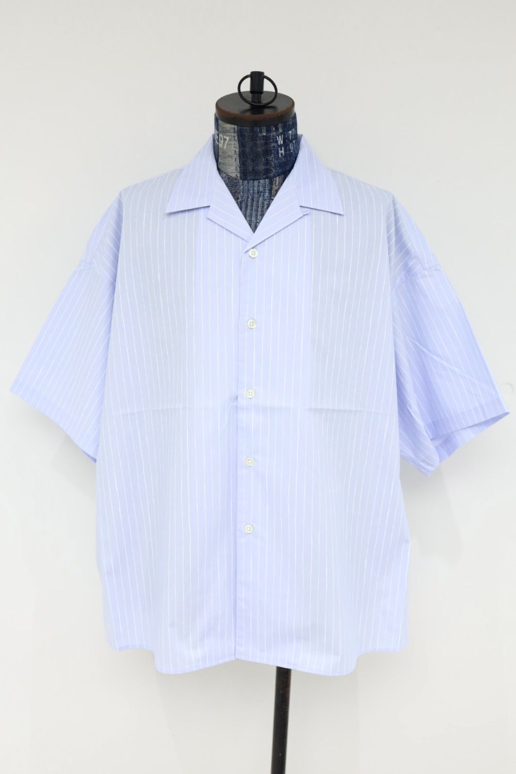 S.F.C 26SS エスエフシー COTTON STRIPE OPEN COLLAR SS SHIRT(SFCSS26S07)Sax☆5月9日(土)発売！