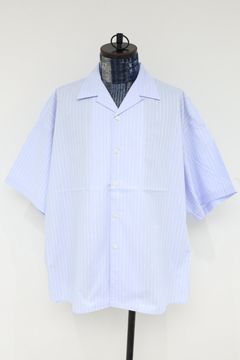 S.F.C 26SS エスエフシー COTTON STRIPE OPEN COLLAR SS SHIRT(SFCSS26S07)Sax☆5月9日(土)発売！