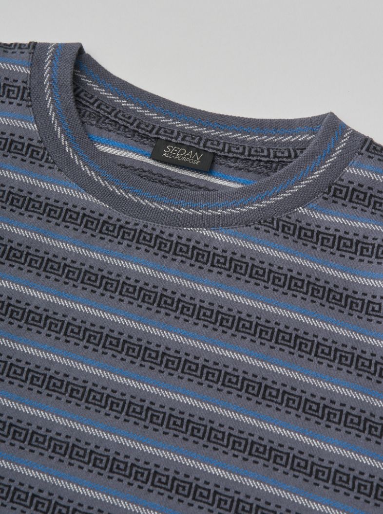 セダンオールパーパス SS25 Jacquard Striped S/S Tee(SD25S-CT08)Charcoal☆5月3日(土)発売！