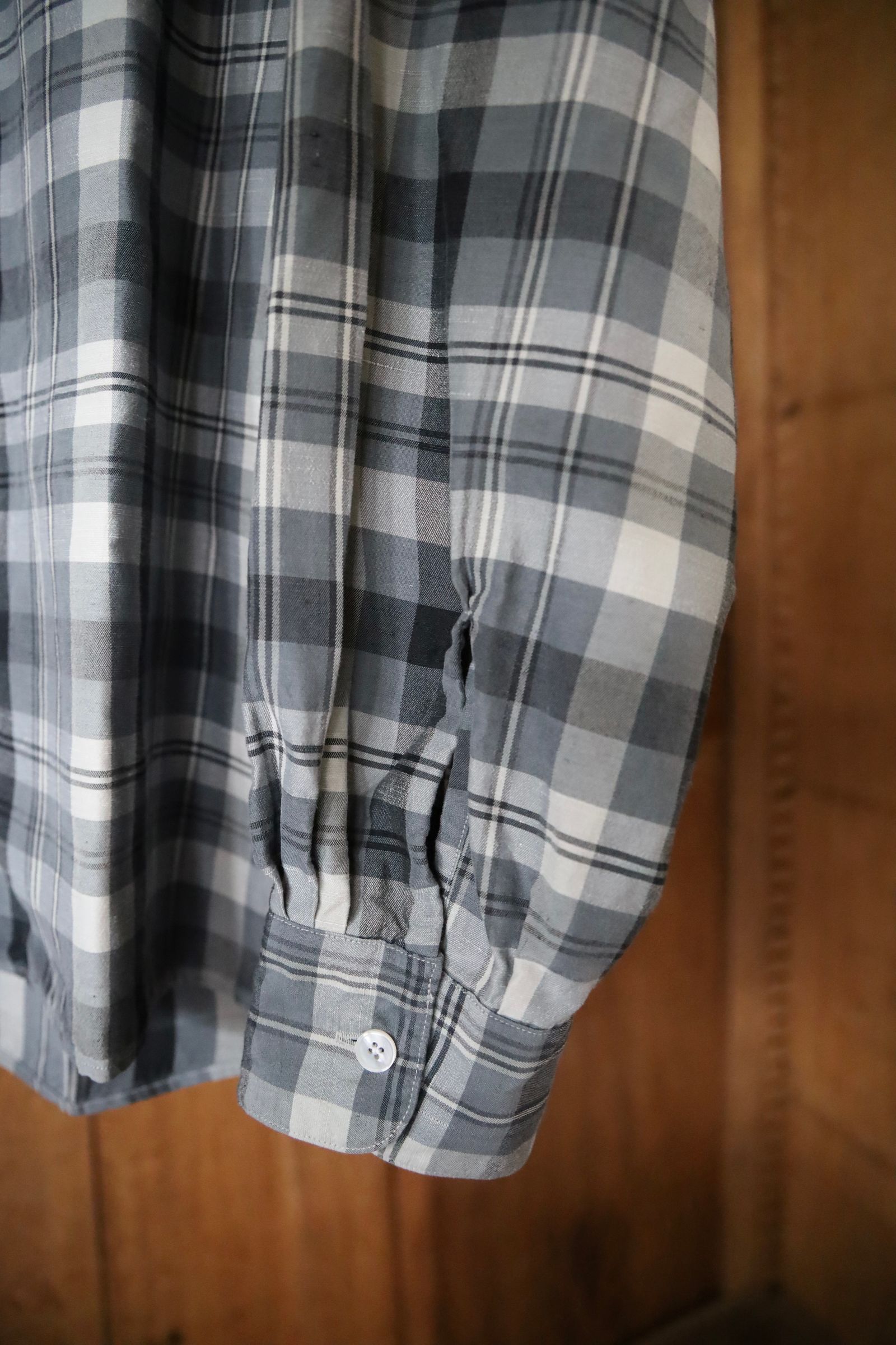 アプレッセ2025 STYLE2 Silk Linen Open Collar L/S Shirt(25AAP-02-15)CHECK☆7月12日(土)発売！