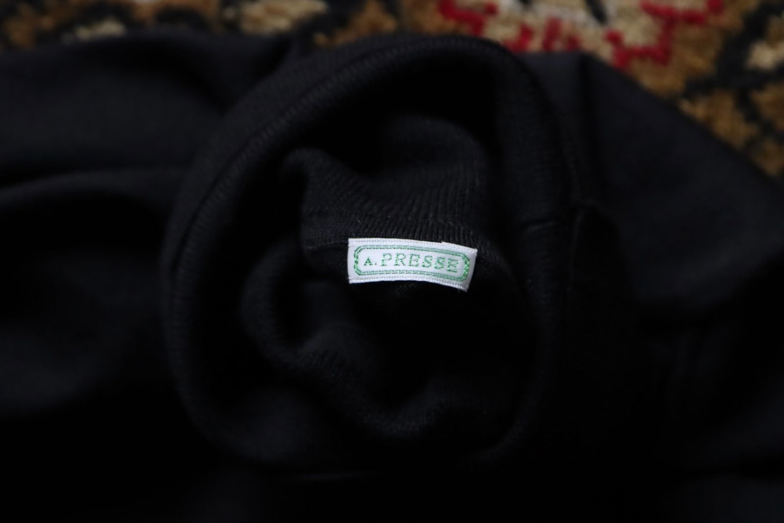 アプレッセ23AWニット Cashmere High Gauge Turtleneck Sweater(23AAP-03-05H)BLACK☆9月16日(土)発売