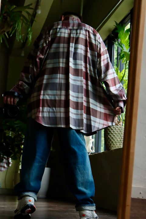 Graphpaper 22AW Viscose Check Oversized B.D. Shirtスタイル.2022.8.13.