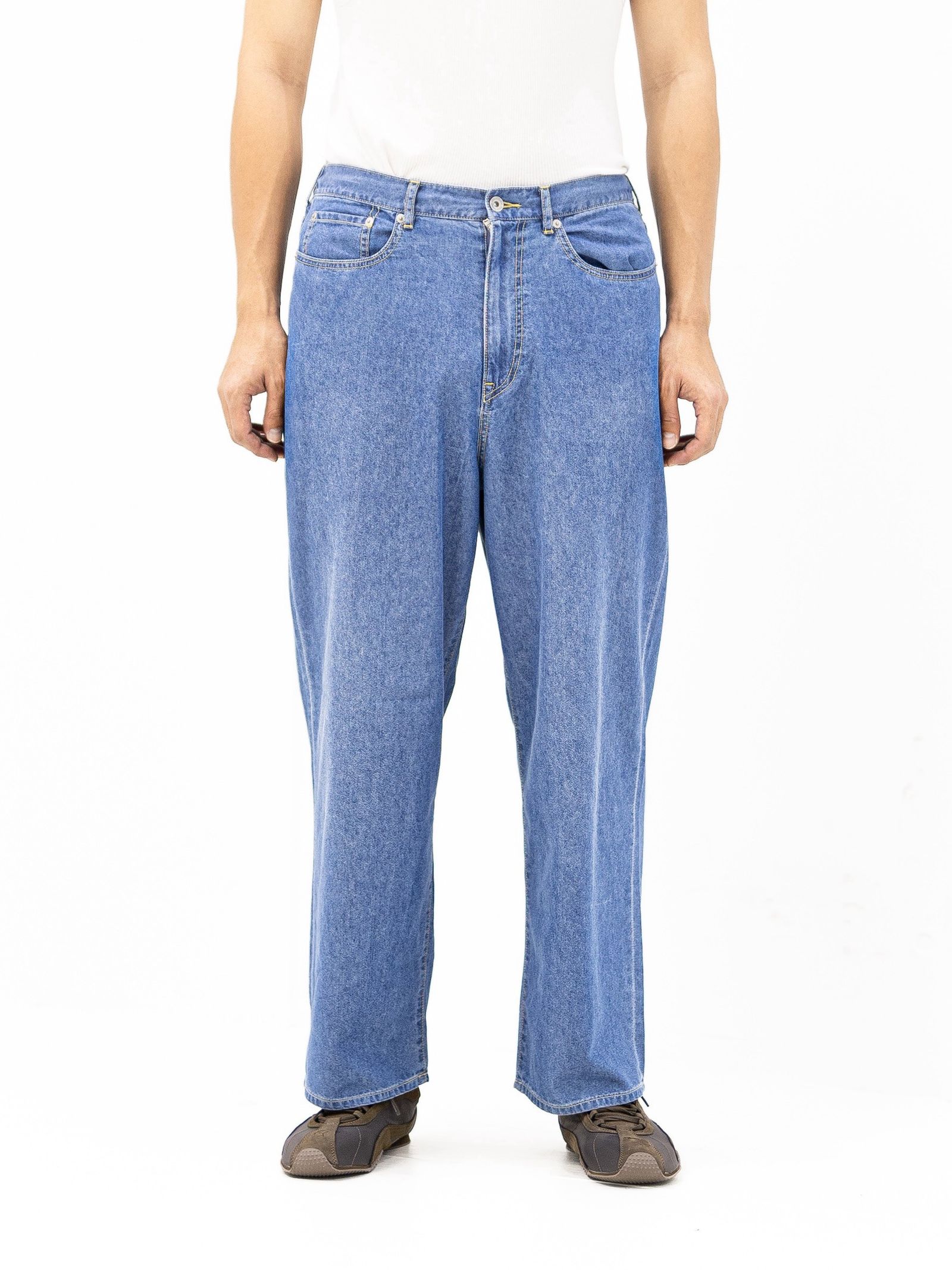 フレッシュサービス N/C TECH DENIM TRUCKER SHIRT MARKスタイル