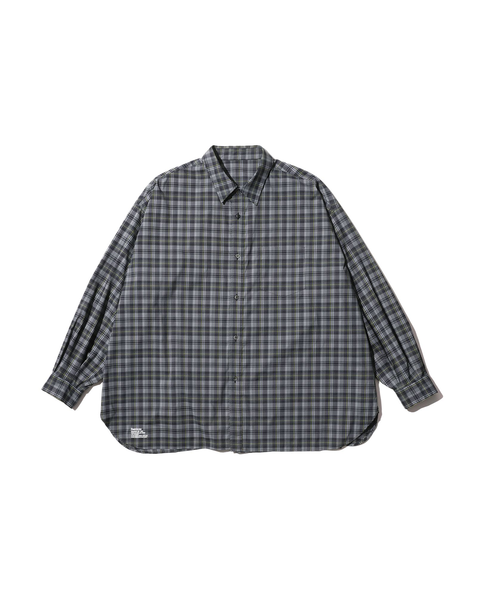 フレッシュサービス MADRAS DRY TECH REGULAR COLLAR SHIRT (FSC261-50251)GRAY★2月14日(土)発売