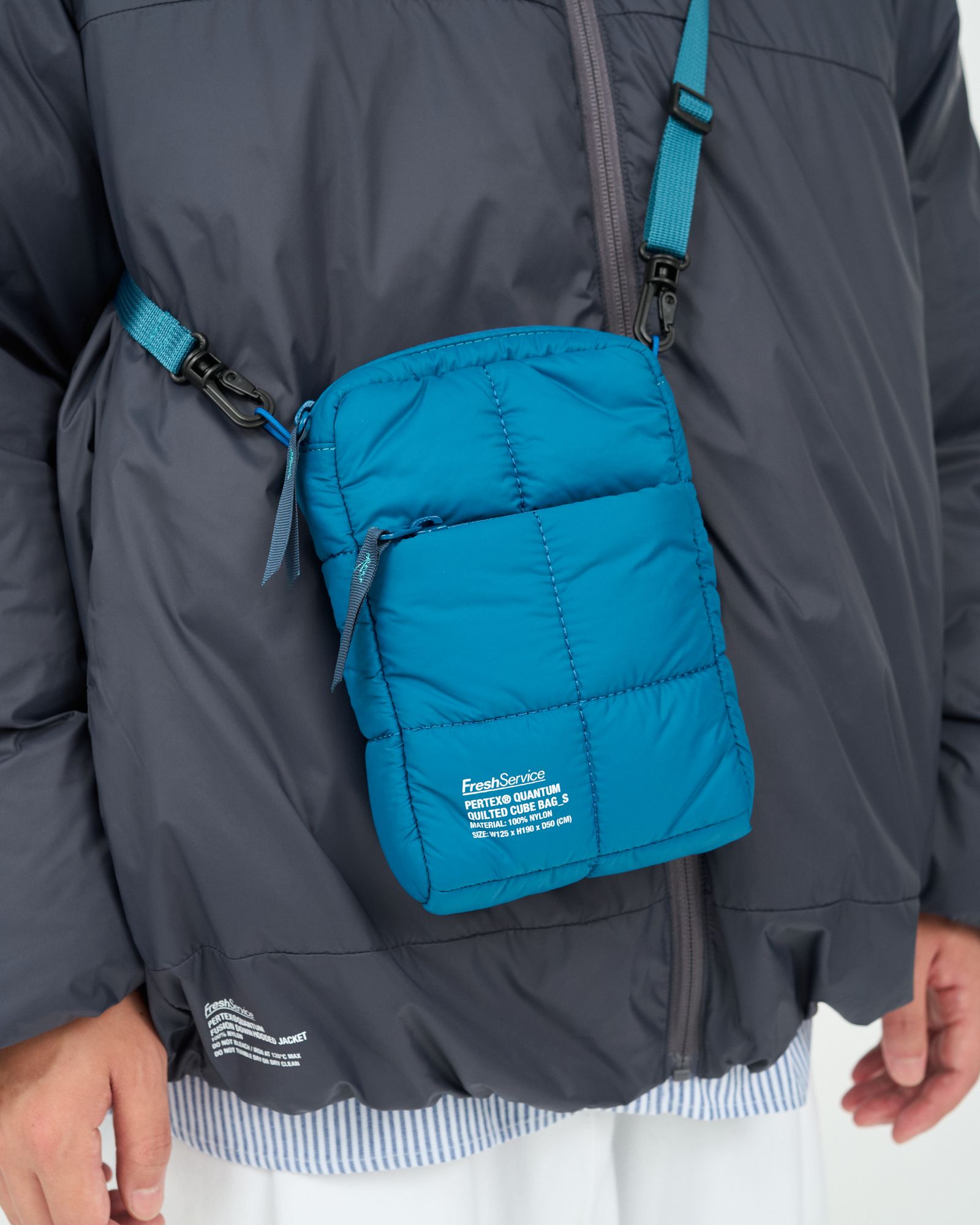 フレッシュサービス 26AW PERTEX® QUANTUM QUILTED CUBE BAG_S(FSP263-90020)TEAL BLUE☆10月17日(土)新作発売！