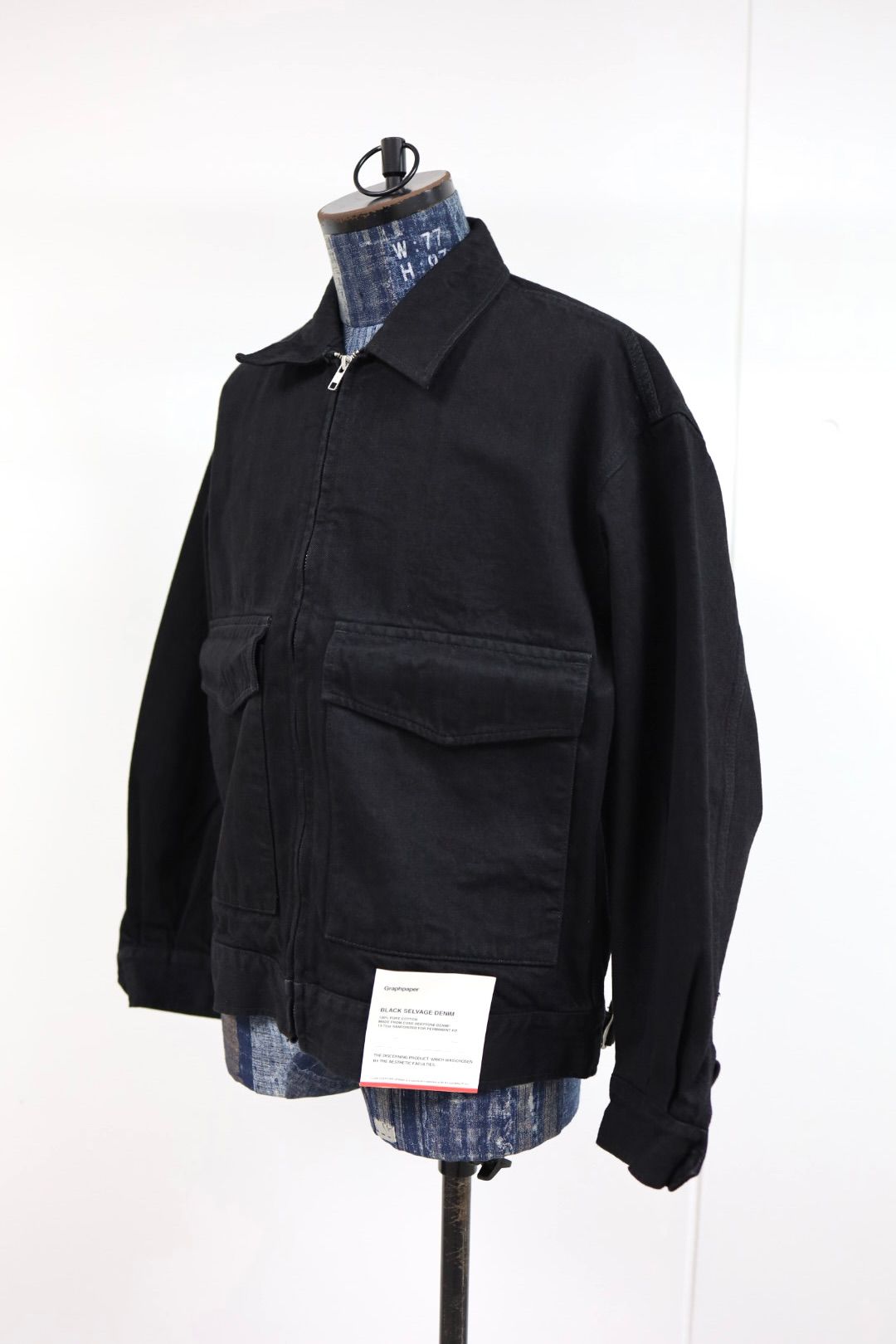 グラフペーパー Selvage Denim Zip Jacket(GU261-20056RB) BLACK_WASHED★1月24日(土)発売！