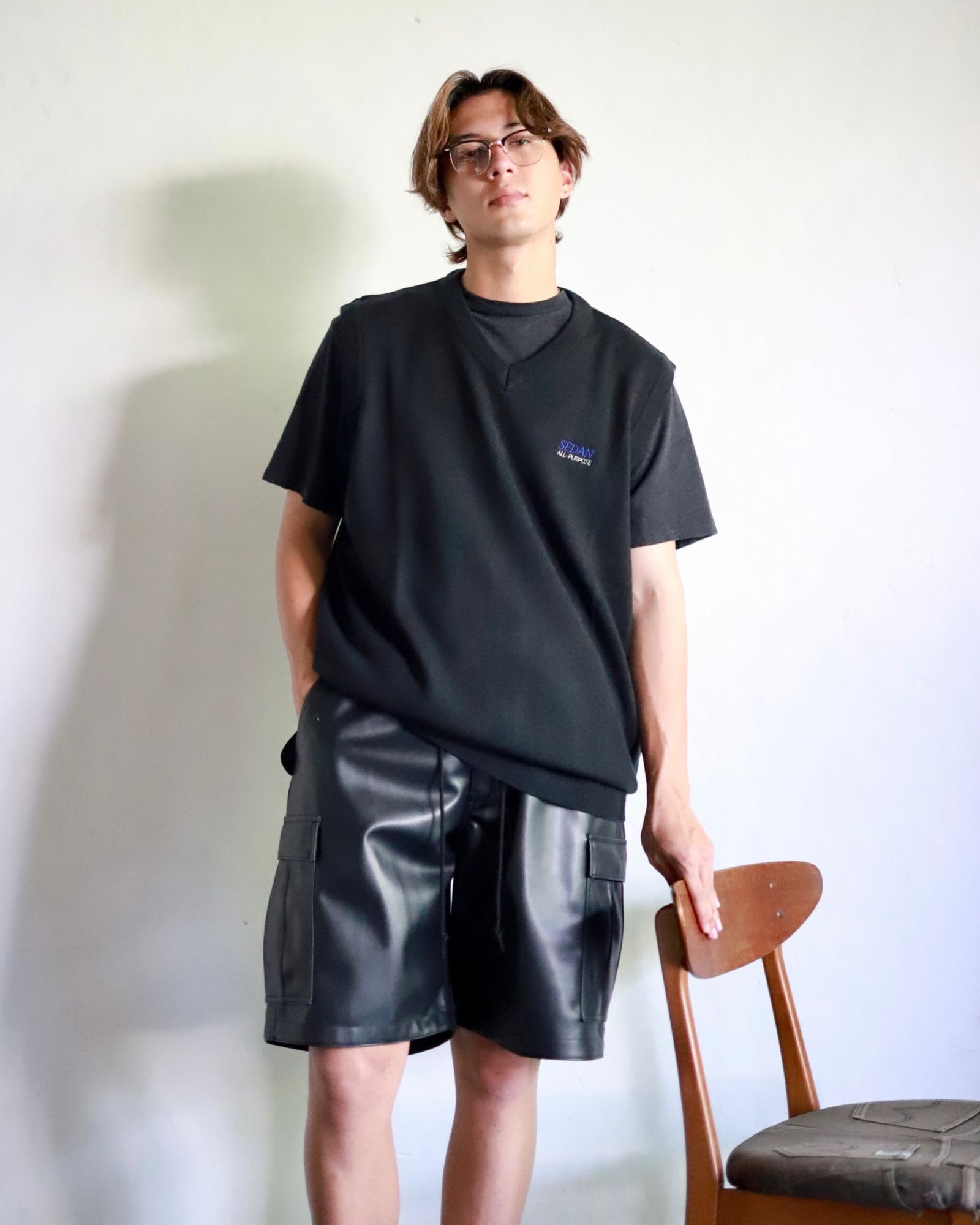 JUNYA WATANABE MAN 23AW 新作フェイクレザーショーツスタイル