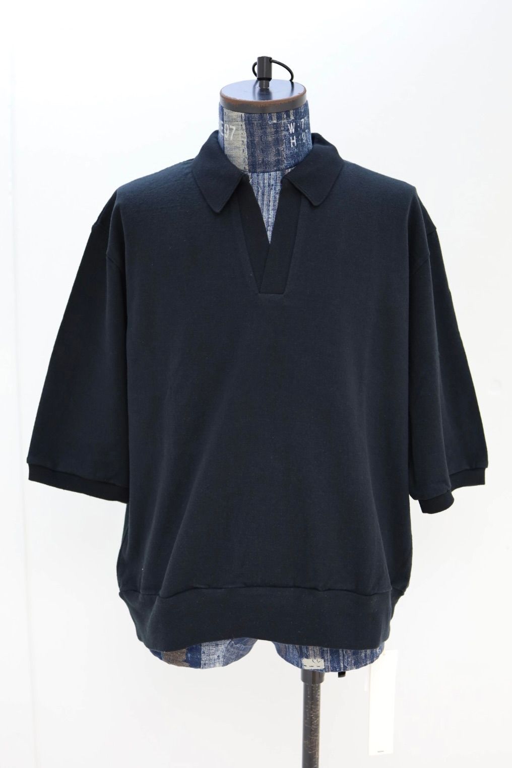 blurhms 26SS Co/Silk Nep Skipper Cropped Sleeve(BHS265029)BLACK☆3月20日(金)新作発売！