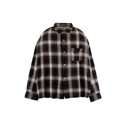 セントマイケル 26AW CHECK RAYON SHIRT(SM-MK1-0000-027)BLACK/GRAY☆10月24日(土)発売！