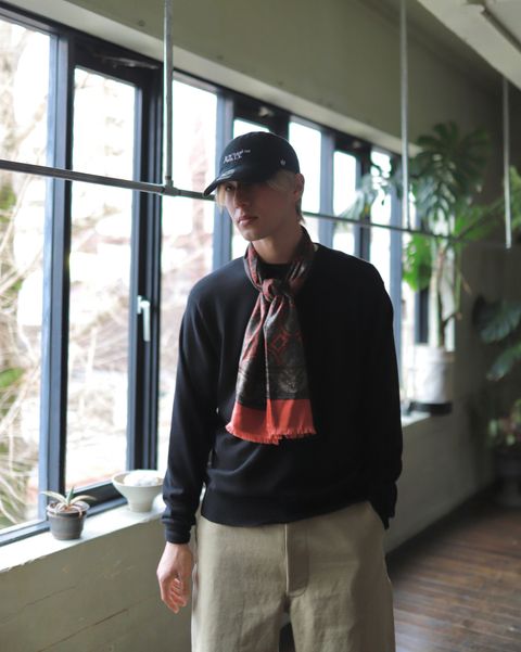 A.PRESSE 23SS Cashmere High Gauge Crew Neck Sweaterスタイル