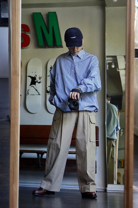 FreshService CORPORATE STRIPE ANORAK SHIRTスタイル.11.1.