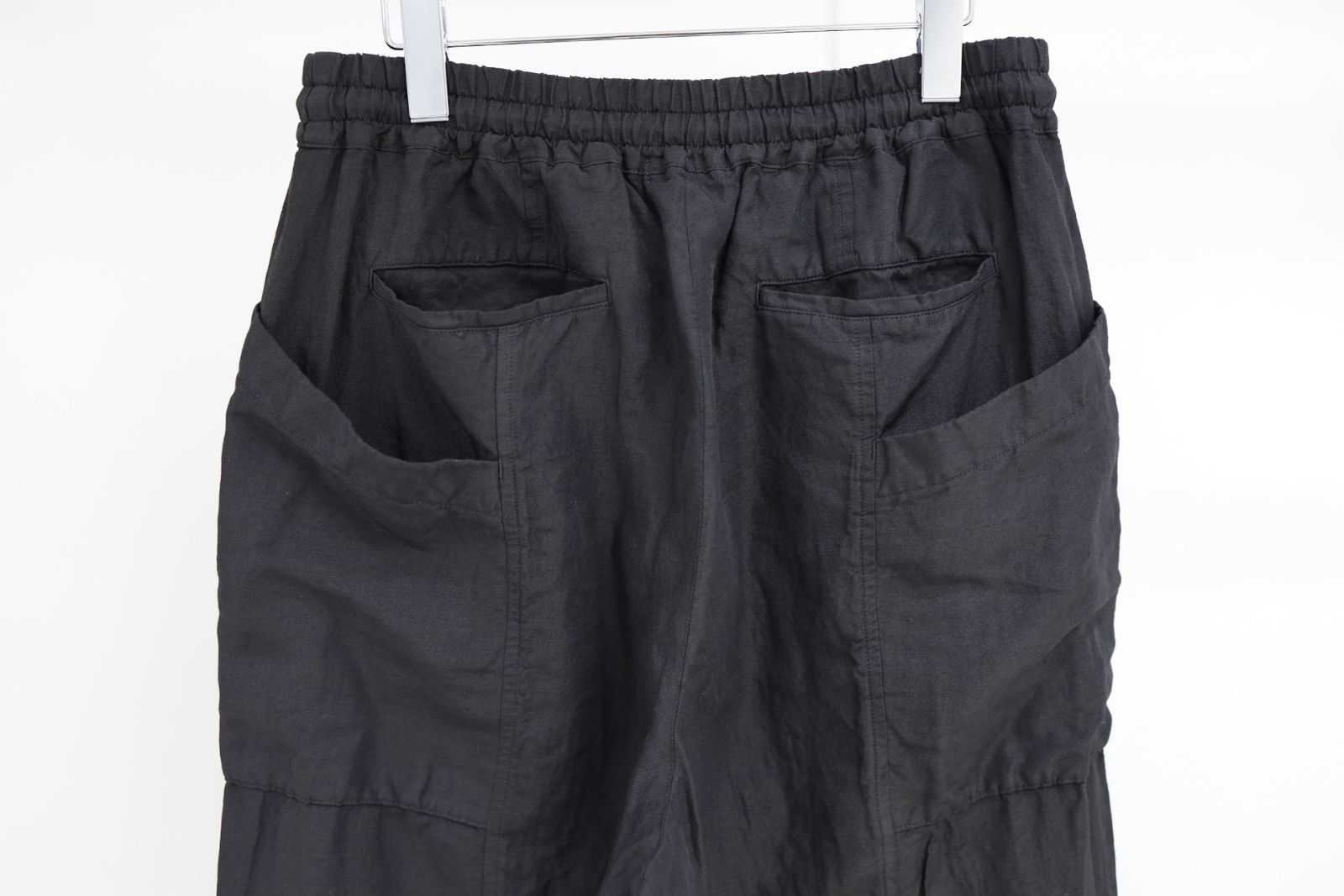 コムデギャルソンオム26SS リネンギャバ製品染イージーパンツ(HQ-P030-051)BLACK☆5月1日(金)発売！